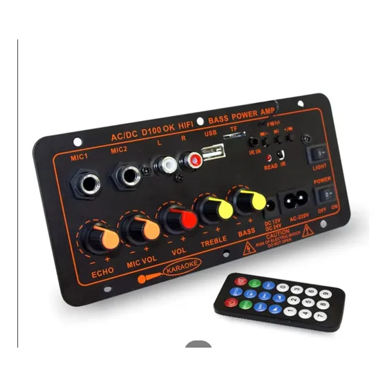 Placa Amplificadora D100 Bt 5,0 220v 12v Tarjeta Amplificada