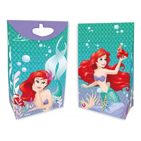 Bolsita Carton Serie La Sirenita Ariel Golosineras X 16 U