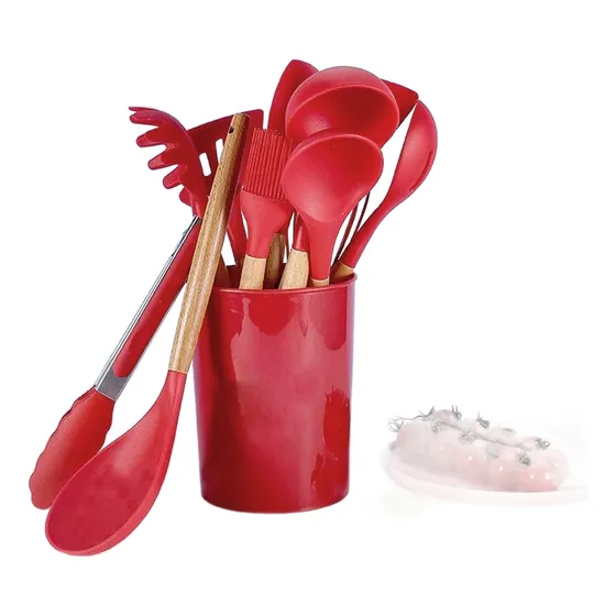 Utensilios Silicón Juego Set De Cocina Antiadherente Chef   