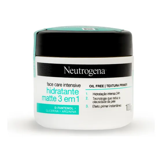 Hidratante Face Care Intensive 3 Em 1 Matte 100g Neutrogena Tipo de pele Todos os tipos
