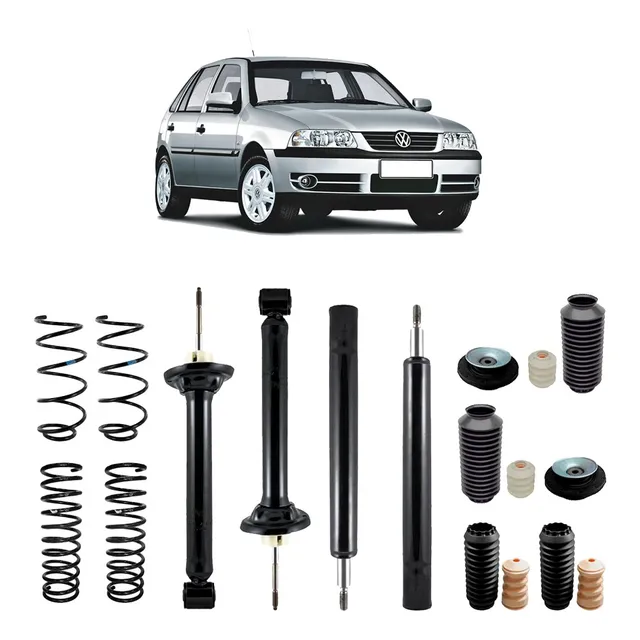 4 Amortecedor+ 4 Kit+ 4 Mola Gol G3 Bola 2001 2002 2003