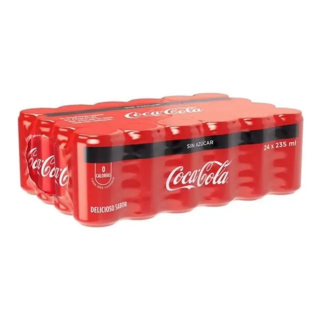 Refresco Coca-cola Mini Sin Azúcar 24 Pzas De 235 Ml C/u
