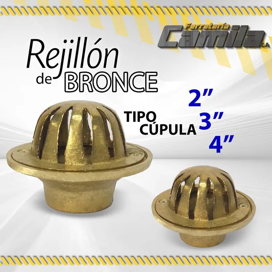 Rejillon Tipo Cupula De Bronce 2 - 3 - 4 Pulgadas
