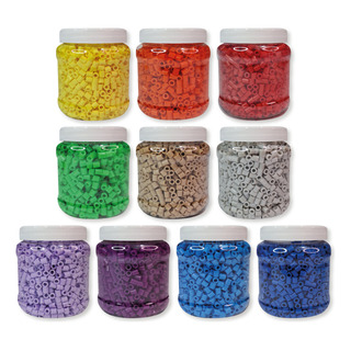 10 Botes Con 1900pz C/u, Colors A Elegir Midi 5mm Hama Beads 10 Botes Con 1900pz C/u, Colors A Elegir Midi 5mm Hama Beads