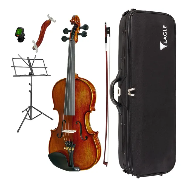 Kit Completo Violino Eagle Vk 644 4/4 Envelhecido + Nf