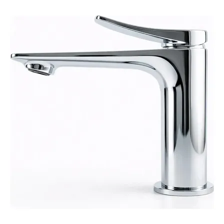 Torneira Banheiro Lavabo Monocomando Luxo Design Moderno Totalmente em Metal Cromado