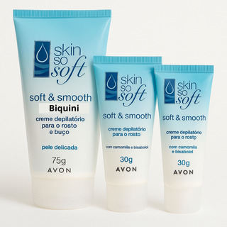 Combo 3 Itens Creme Depilatório Avon Rosto+biquíni Skin Soft Combo 3 Itens Creme Depilatório Avon Rosto+biquíni Skin Soft