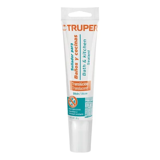 Silicón Transparente Para Baños Y Cocinas, 85 Grs., Truper