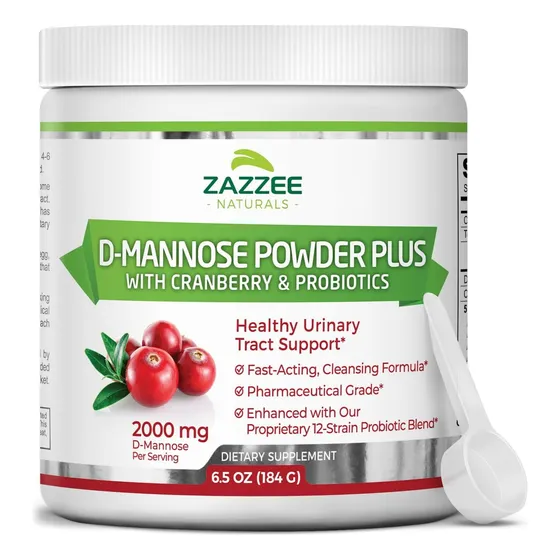Suplemento Zazzee D-manosa En Polvo Plus 2000mg 67 Porciones