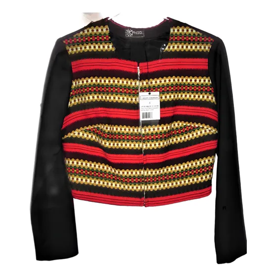 Chaqueta De Tela Húngara Bordada Original T S