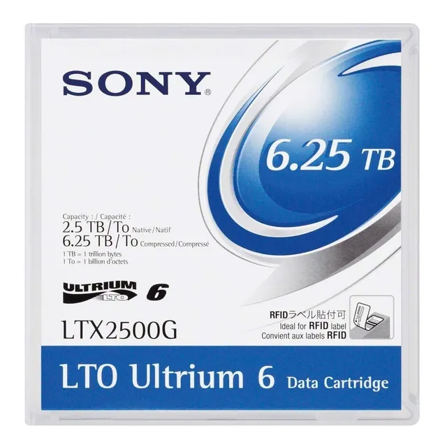 Paq Sony Cart P/datos Ultrium 6 Lto-6  2.5 Tb/6.25tb Ltx2500