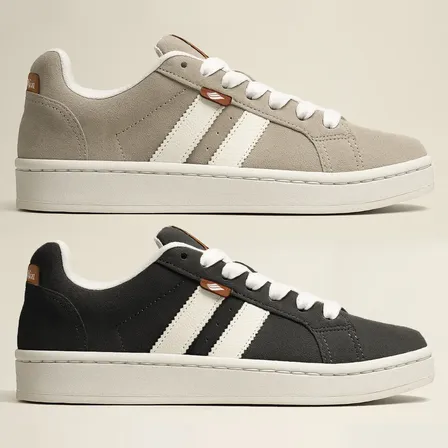 Kit 2 Tênis Casual Feminino Masculino Cmps Original Sapatos Preto Cinza Camp 39 Br