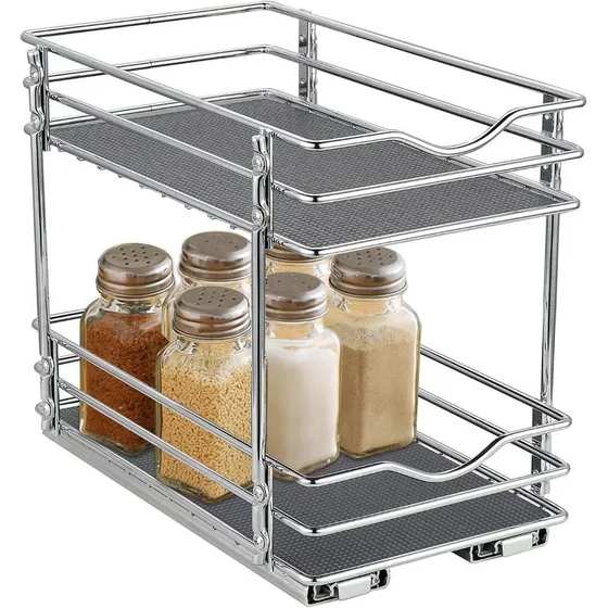 Mini Condimentero Para Mueble Aereo 2 Nivel Antracita 16 Cm 
