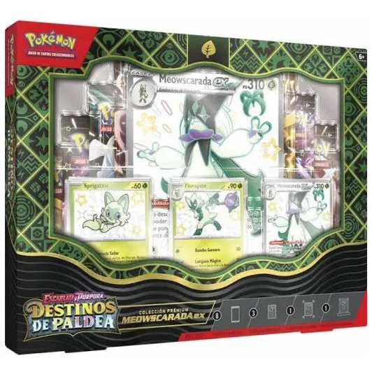 Pokemon Paldean Fates Premium Box Meowscarada Ex Español