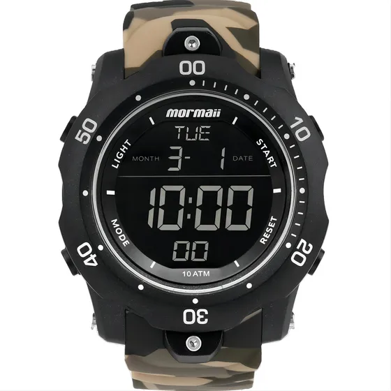 Relógio Mormaii Masculino Urban Militar Mo10900b/8m Cor da correia Marrom Cor do bisel Preto Cor do fundo Preto