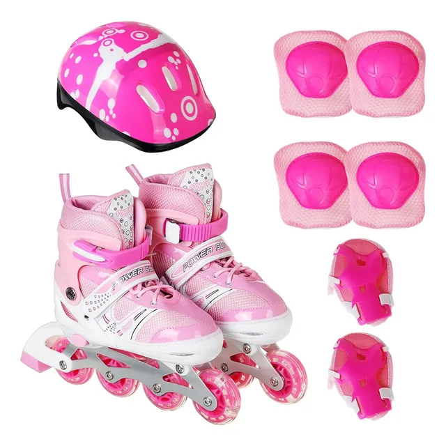 Patines Para Niñas Kit Completo Con Protectores Cod 128
