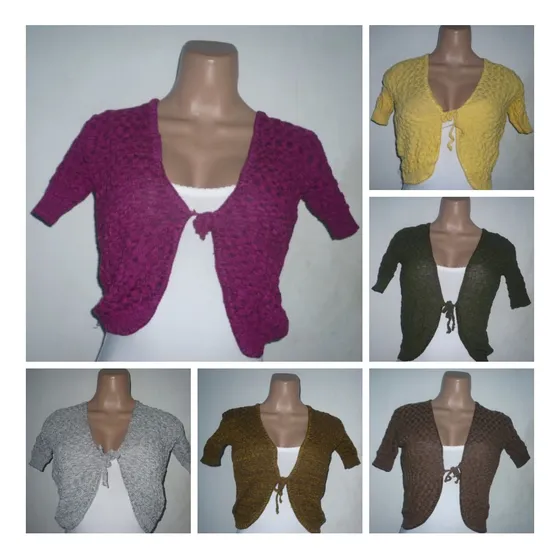 Sweaters Toreritas Tejidos Manga Cortas Y Largas