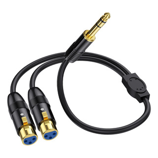 Divisor Doble Hembra Xlr A Conector Macho Estéreo Trs De 1/4 Divisor Doble Hembra Xlr A Conector Macho Estéreo Trs De 1/4