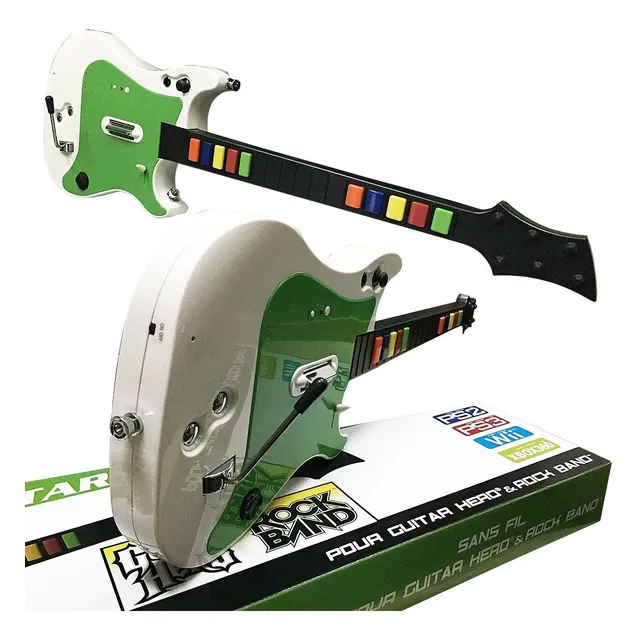 Guitarra 5 En 1 Inalambrica Ps2/ Ps3/ Xbox 360/ Wii/ Pc