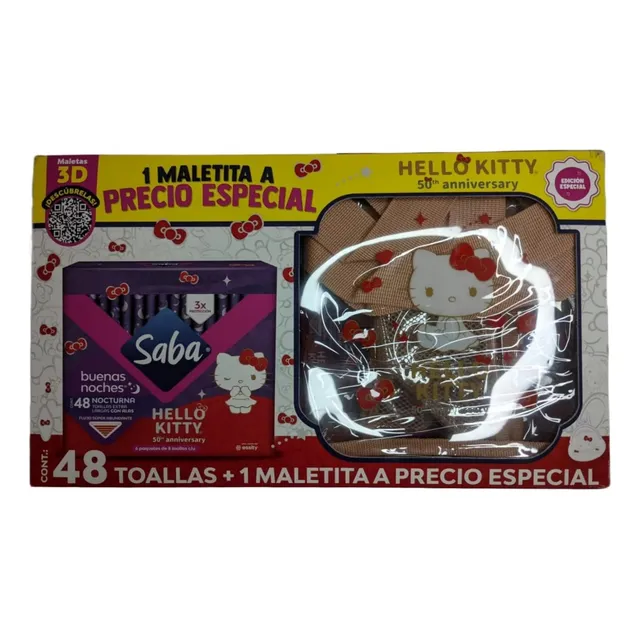 Saba Buenas Noches 48 Pzas+1 Maletita Hello Kitty