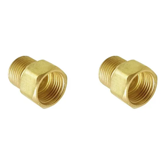 Niple Bronce Hi-he 3/8x1/2  Pulgada Pack 2 Unidades