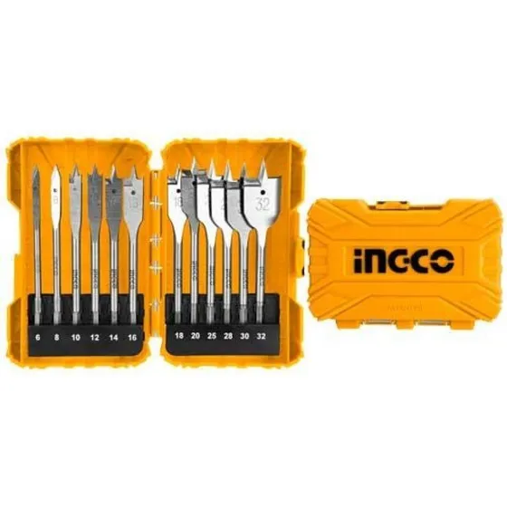 Set Juego 12 Brocas Mecha Paleta Ingco Akdl1201 Madera