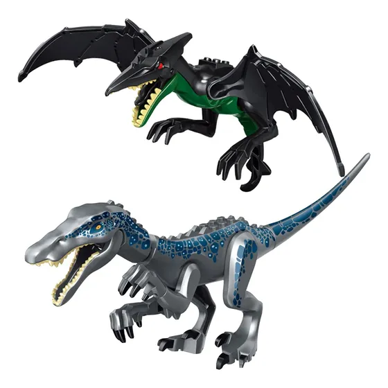 Adove Paquete De 2 Bloques De Construcción De Dinosaurios, A