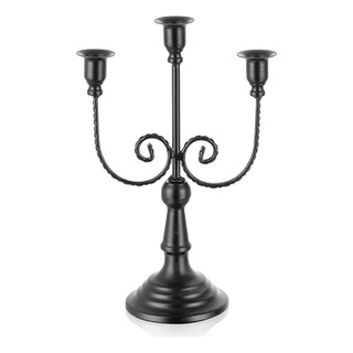 Candelabro Negro De 3 Brazos Para Decoración Gótica Candelabro Negro De 3 Brazos Para Decoración Gótica