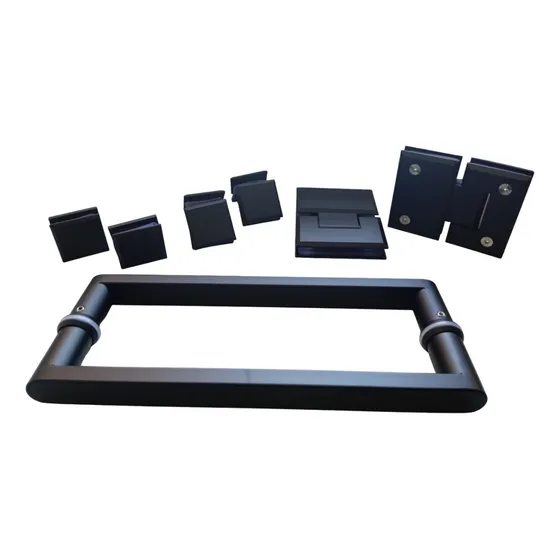  Bisagras Kit De Pta Batiente Baño 180° Acero Inoxi Negro 