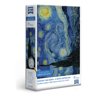 Quebra-cabeça - 500 Peças Nano - Van Gogh: A Noite Estrelada Quebra-cabeça - 500 Peças Nano - Van Gogh: A Noite Estrelada