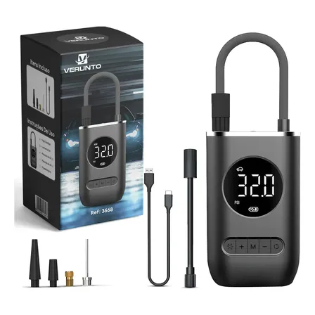 Compressor De Ar Pneu Calibrador Compressor De Pneu Digital Portátil Para Carro Bicicleta E Moto Sem Fio