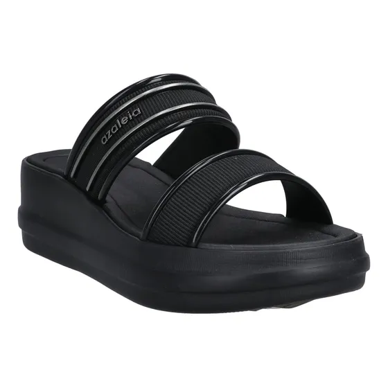 Sandalias Azaleia Kate Duo Slide Plat Fem-683 Negro