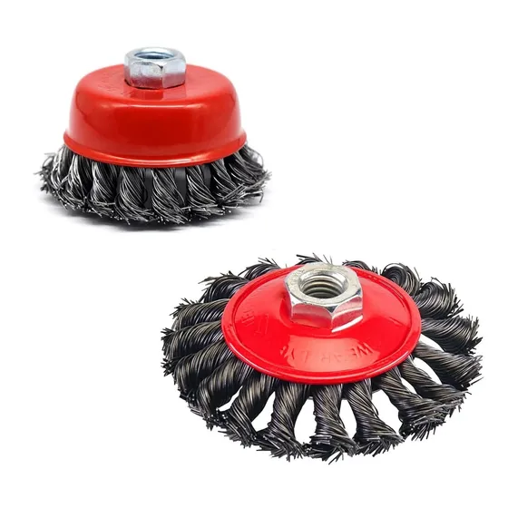 Mecovia Juego 2 Cepillo Para Rueda Alambre Arbol Roscado M14