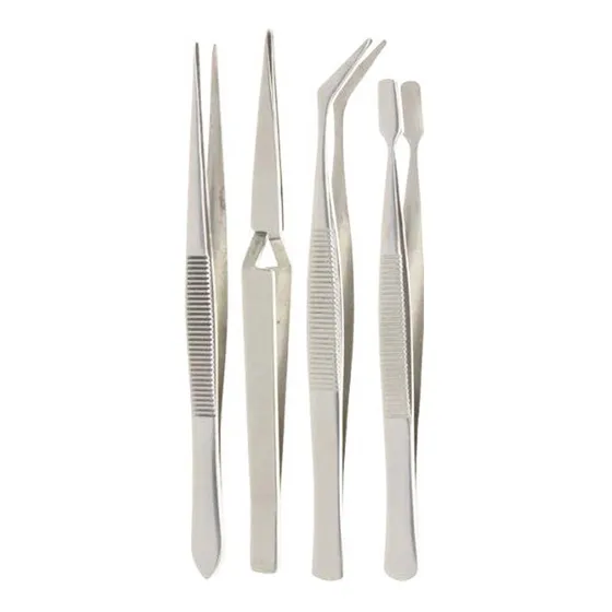 Juego 4 Pinzas De Precision Multiusos Relojeria Cocina 