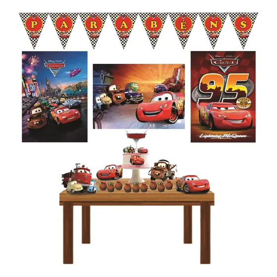 Decoração Só Um Bolinho Aniversário Carros Festa Simples