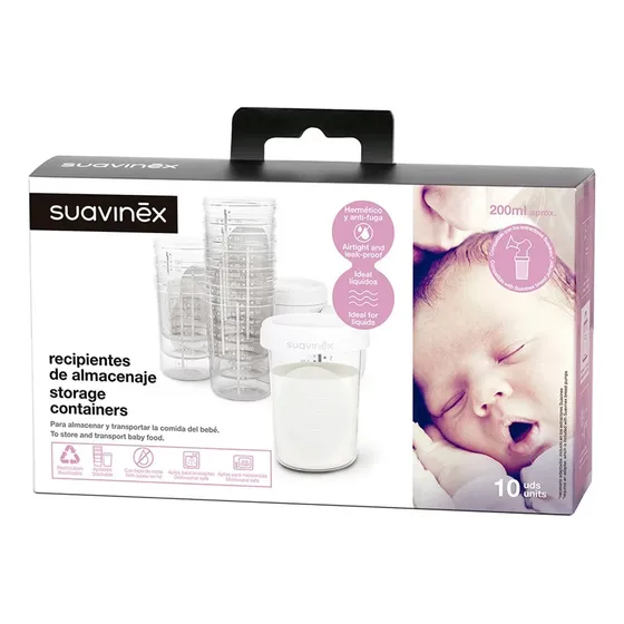 Set 10 Recipientes De Leche Materna Suavinex