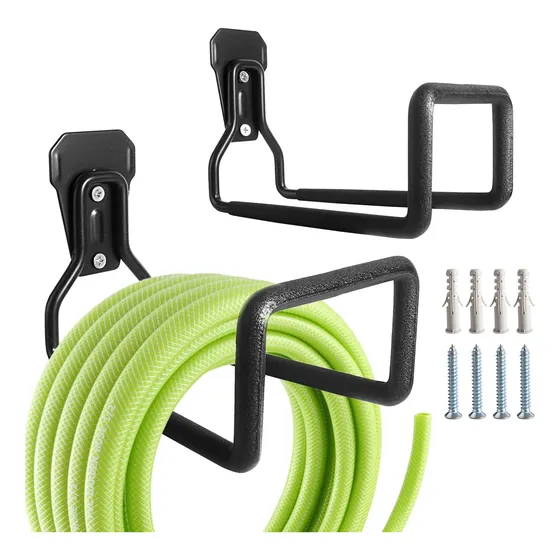 Soporte Pared Para Manguera Jardin Colgador Agua Metal