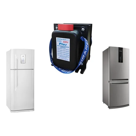 Conversor Bivolt Transformador Para Geladeiras 110/127 220 V Silencioso com Aterramento