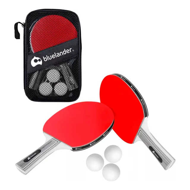 Set De Raquetas Ping Pong Pelotas Profesional Tenis De Mesa