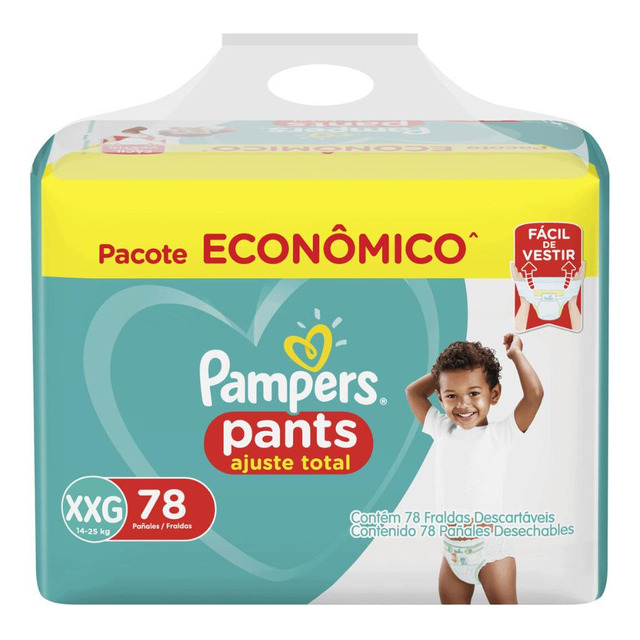 Pampers Fralda Pants Ajuste Total Max Xxg 78 Unidades Pampers Fralda Pants Ajuste Total Max Xxg 78 Unidades