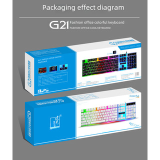 Teclado Gamer Com Fio G21 Branco Teclado Gamer Com Fio G21 Branco