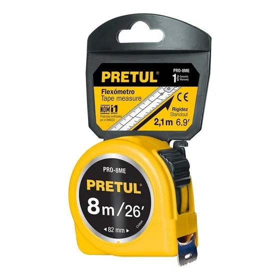 Flexometro Pretul De 8mts En Blister Pro-8me 4 By Truper