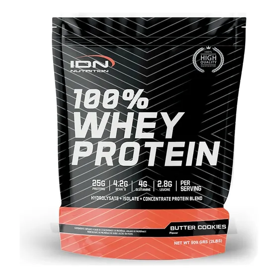 100% Whey Protein 2lbs Bolsa - Idn Nutrition Sabor Butter Cookies