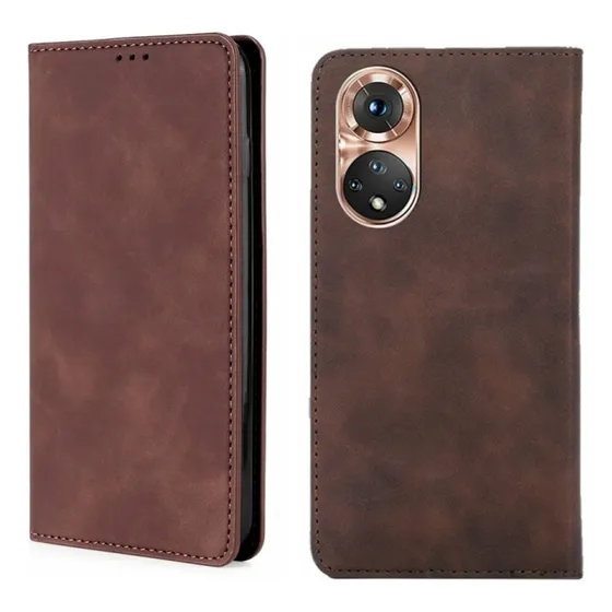 Funda Case Para Honor 50 Flip Cover Marrón Antishock