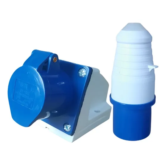 Conjunto Tomada Industrial + Plug Macho 2p+t / 16a / 6h / Az