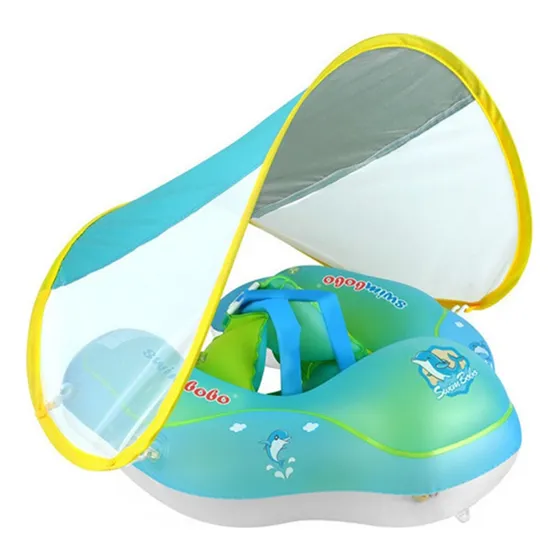 Flotador De Natación Para Bebés Con Toldo Para El Sol