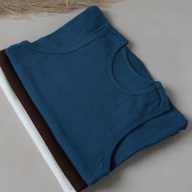 Kit 3 Blusas Regatas Femininas Caneladas Algodão Básicas
