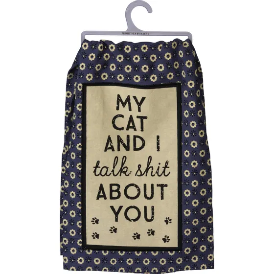 Primitive By Kathy Toalla Cocina My Cat And I Talk About You