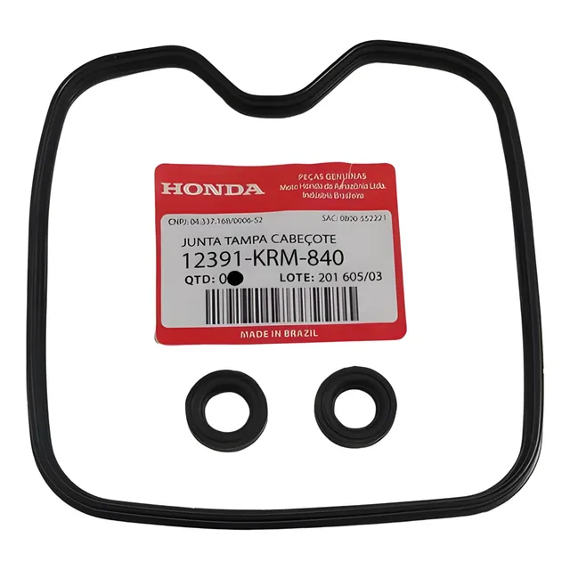 Guarnição Tampa Válvula Honda Bros 150 Mix Flex 2009 A 2014
