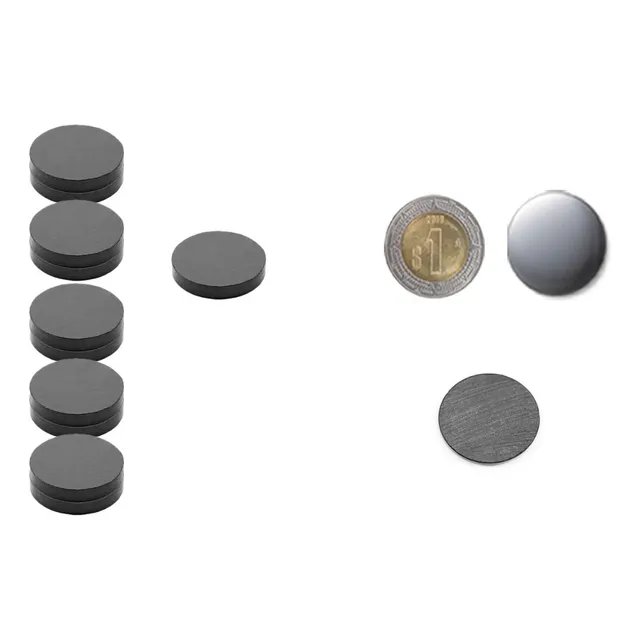 100 Imanes De Ferrita De 20mm X 3mm Redondos